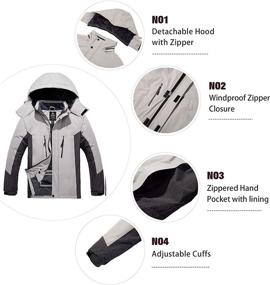 img 1 attached to 🧥 Wantdo Men's Mountain Ski Jacket | Fleece Snowboarding Jacket | Waterproof Winter Coat | Windproof Raincoat