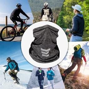 img 2 attached to 🆒 Stay Cool and Protected: Multifunctional Drawstring Neck Gaiter with Breathable Mesh - Ideal for Summer Outdoor Sports, Dust, and UV Protection