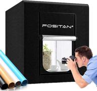📸 fositan 35"/90cm photo light studio box with 126 led lights, table top photography lighting kit including 4 background papers and cri95+ for enhanced photography logo