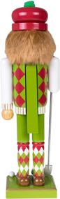 img 2 attached to 🏌️ Clever Creations Golfer 14 Inch Traditional Wooden Nutcracker: Festive Christmas Décor for Shelves and Tables - Unleash Holiday Cheer!