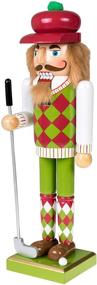 img 1 attached to 🏌️ Clever Creations Golfer 14 Inch Traditional Wooden Nutcracker: Festive Christmas Décor for Shelves and Tables - Unleash Holiday Cheer!