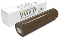 🎨 vvivid brown gloss deco65 permanent adhesive craft vinyl: ideal for cricut, silhouette, and cameo (7ft x 11.8" roll) logo