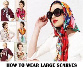 img 1 attached to Большой шелковый шарф из твилля от Grace Scarves