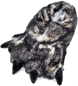 img 4 attached to 🐻 Уютные и милые: Тапочки Grizzly Bear Claw Paw NORTY для малышей, детей и взрослых.