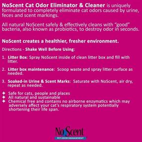 img 3 attached to 🐾 No Scent Cat - Probiotic & Enzyme Formula Odor Eliminator: Safe, All-Natural Cleaner for Pet Urine and Feces on Various Surfaces