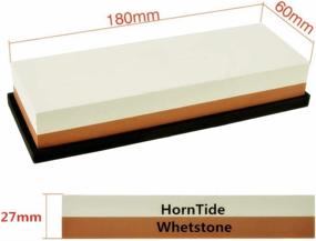 img 1 attached to 🔪 HornTide Combination Whetstone: Dual-Sided Sharpening Tool for Effective Blade Restoration