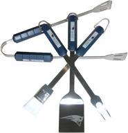 🏈 new england patriots nfl 4-piece barbecue set - enhance your grilling experience! логотип