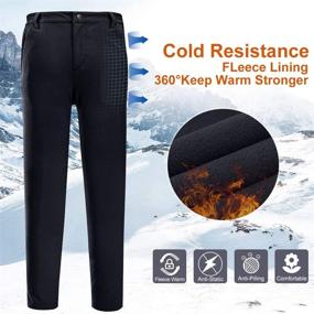 img 1 attached to 👖 Women's CAMEL CROWN Snow Ski Fleece Pants: Waterproof Hiking Softshell for Spring/Fall Outdoor Activities with Elastic Waist