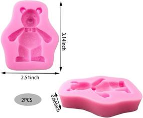 img 3 attached to 🐻 3 шт. 3D Милая Медведь Силиконовая Мультиформа для Фонданта: Идеально подходит для приготовления тортов, печенья, шоколада, мыла, выпечки и декора.