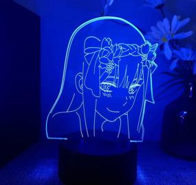 img 3 attached to 🌙 Verceco 002 Anime Lamp Night Light: Darling in The FRANXX LED Night Lamp for Kids Girls