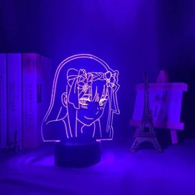 img 2 attached to 🌙 Verceco 002 Anime Lamp Night Light: Darling in The FRANXX LED Night Lamp for Kids Girls