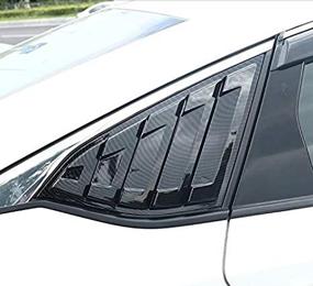 img 4 attached to 🚗 Enhance Your Ford Fusion Mondeo's Sporty Appearance with 2X Carbon Fiber Print Quarter Window Scoops Louvers (2013-2021)