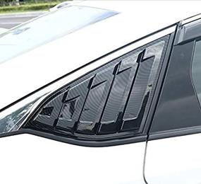 img 3 attached to 🚗 Enhance Your Ford Fusion Mondeo's Sporty Appearance with 2X Carbon Fiber Print Quarter Window Scoops Louvers (2013-2021)