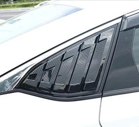 img 1 attached to 🚗 Enhance Your Ford Fusion Mondeo's Sporty Appearance with 2X Carbon Fiber Print Quarter Window Scoops Louvers (2013-2021)