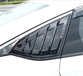 img 2 attached to 🚗 Enhance Your Ford Fusion Mondeo's Sporty Appearance with 2X Carbon Fiber Print Quarter Window Scoops Louvers (2013-2021)