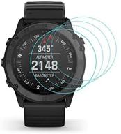 📱 lonlonking 4-упаковка пленки полного покрытия экрана для garmin tactix delta sapphire edition - прозрачная пленка против пузырьков логотип