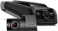 📸 thinkware u1000 dual dash cam 4k uhd 3840x2160 front cam, 2k 2560x1440 rear cam, 150° wide angle dashboard camera recorder with g-sensor, incorporating sony sensor, parking mode, wifi connectivity, gps tracking, cloud integration logo