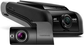 img 4 attached to 📸 THINKWARE U1000 Dual Dash Cam 4K UHD 3840X2160 Front Cam, 2K 2560X1440 Rear Cam, 150° Wide Angle Dashboard Camera Recorder with G-Sensor, Incorporating Sony Sensor, Parking Mode, WiFi Connectivity, GPS Tracking, Cloud Integration