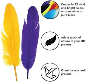 img 3 attached to 🪶 Vibrant 120pcs Colorful Goose Feathers: DIY Crafts, Jewelry Making, Wedding, Home/Party Decor, 12 Colors (6-8 Inches)