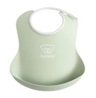 babybjörn baby bib powder green logo