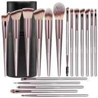 🎨 bs-mall makeup brush set: 18 pcs premium synthetic brushes with a stylish black case in champagne gold logo