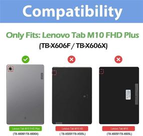 img 3 attached to Чехол ProCase для планшета Lenovo Tab M10 FHD Plus 10,3 дюйма (2020 2-го поколения): тонкий легкий Smart Cover Stand Жесткий чехол для планшета Lenovo Tab M10 Plus TB-X606F TB-X606X 10,3" FHD Tablet 2020 года выпуска, светло-серый