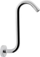 🚿 s shaped shower head riser pipe 12 inch (chrome) - perfect bathroom accessory for an extended shower experience logo