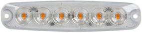 img 1 attached to GG Grand General 75861 Amber/Clear 5-1/8 Inch Ultra Thin 6 Led Light