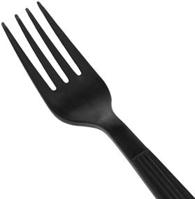 img 2 attached to Amazon Basics 360 Piece Plastic Cutlery Set, Black - Forks, Spoons, and Knives Combo Pack