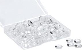 img 3 attached to Shapenty Clear Round Glass Dome Tiles: 100PCS Bulk Cabochons for DIY Craft Jewelry Making (10MM)