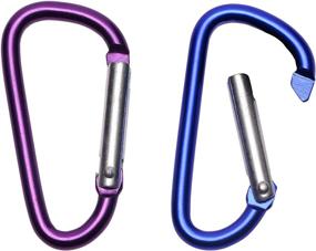 img 3 attached to 🔑 Pack of 40 Mini Skater 1.75 Inch Assorted Colors D Shape Ring Nonlocking Aluminum Alloy Spring-loaded Snap Keychain Hooks - Ideal for Outdoor and Indoor Activities (8 Random Colors)