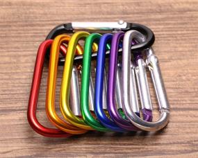 img 2 attached to 🔑 Pack of 40 Mini Skater 1.75 Inch Assorted Colors D Shape Ring Nonlocking Aluminum Alloy Spring-loaded Snap Keychain Hooks - Ideal for Outdoor and Indoor Activities (8 Random Colors)