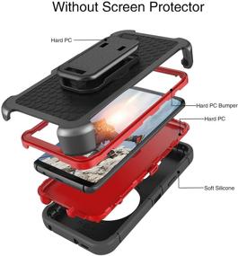 img 1 attached to 📱 Durable Galaxy S9 Plus Case: BENTOBEN Shockproof Hybrid PC Silicone Full Body Rugged Kickstand Belt Clip Holster Protective Phone Case for Samsung Galaxy S9 Plus - Black/Red