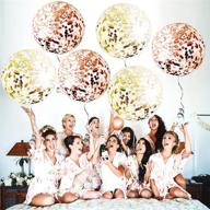 🎈 впечатляющие 36-дюймовые шары с конфетти розового золота в комплекте с золотой гирляндой из воздушных шаров - идеально подходят для декорирования дня рождения и девичников! логотип