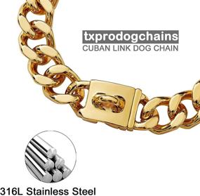 img 3 attached to 🐶 txprodogchains Big Dog Chain Collar: Heavy Duty 21MM Thick Stainless Steel Metal Collar for Large Dogs