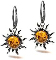 sterling silver flaming leverback girls' earrings - jewelry logo