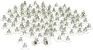 hypoallergenic ear nut findings - 100-pack safety earring backs for sensitive ears logo