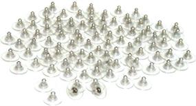 img 1 attached to Hypoallergenic Ear Nut Findings - 100-Pack Safety Earring Backs for Sensitive Ears