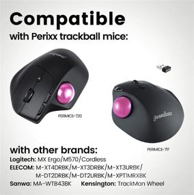 img 1 attached to Perixx PERIPRO-303 1.34 Inches Trackball - Pink Replacement Ball for M570, PERIMICE-517/520/717/720, and Other Compatible Trackball Mouse