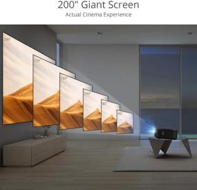 img 2 attached to 🎥 iDeaPLAY Full HD Projector: Immersive 200" Display, Stunning 1080P Native Resolution, 6000 Lux LED, Keystone Correction & 4K Compatibility".
