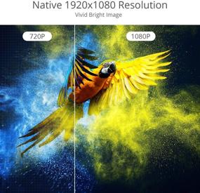 img 3 attached to 🎥 iDeaPLAY Full HD Projector: Immersive 200" Display, Stunning 1080P Native Resolution, 6000 Lux LED, Keystone Correction & 4K Compatibility".
