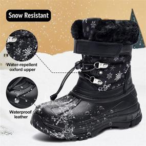 img 2 attached to AiEles Boots Waterproof Winter Outdoor Boys' Shoes in Outdoor