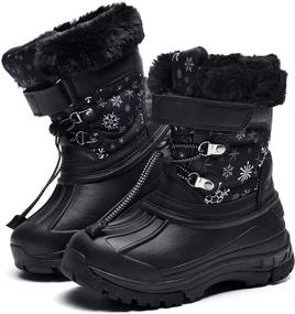 img 4 attached to AiEles Boots Waterproof Winter Outdoor Boys' Shoes in Outdoor