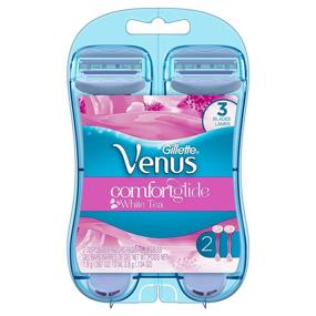 img 3 attached to Бритва для женщин Gillette Venus ComfortGlide White Tea одноразовая, упаковка из 2 шт.