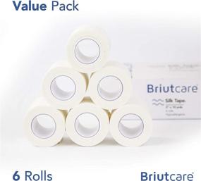 img 3 attached to 🏥 Briutcare Surgical Silk Tape - 2" x 10 Yards (6-Pack), Medical Waterproof Adhesive First Aid Tape - Hypoallergenic Fabric & Latex-Free, Ideal for Medical Use