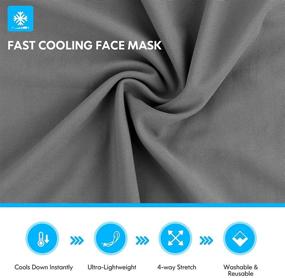 img 2 attached to AstroAI Adjustable Bandana Neck Gaiter 🔥 Face Mask - Breathable Motorcycle Face Scarf Cover