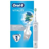 💪 белая электрическая зубная щетка oral-b vitality с технологией flossaction для улучшения состояния полости рта логотип