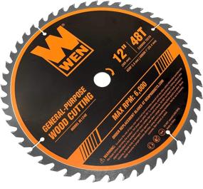 img 1 attached to 🪚 WEN BL1248: The Ultimate 12-Inch 48-Tooth Carbide-Tipped Saw Blade for Miter and Table Saws