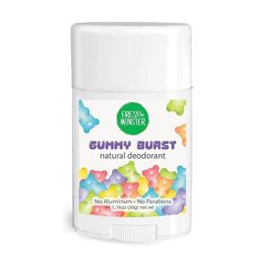 img 4 attached to 👶 Aluminum-Free & Hypoallergenic Fresh Monster Deodorant for Kids and Teens - Gummy Burst Scent (1.76oz), Paraben-Free