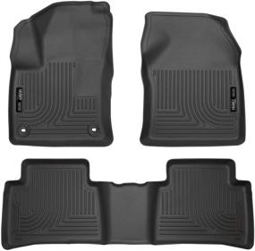 img 4 attached to Husky Liners 98991 Weatherbeater Front & 2nd Seat 🚗 Floor Mats, Black for 2016-2020 Toyota Prius & Prius Prime